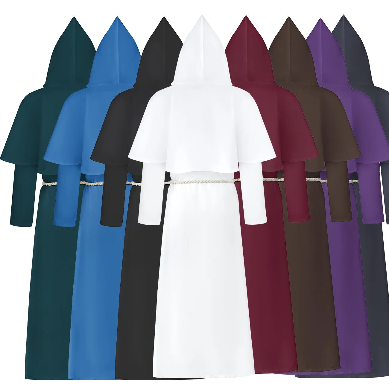 القرون الوسطى الراهب رداء راهبة عادة معالج الكاهن لوهوين تأثيري حلي المرأة المرحلة العرقية الملابس الربيع NO0025 #3