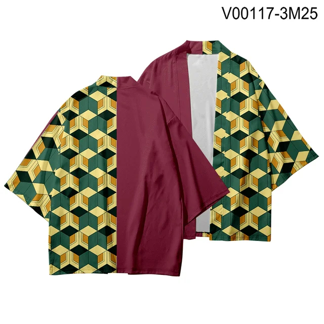 NEW Boys New Design Japan Kimono Haori Yukata Cosplay Men Women Summer cardigan Anime Kimono men Kimetsu No Yaiba