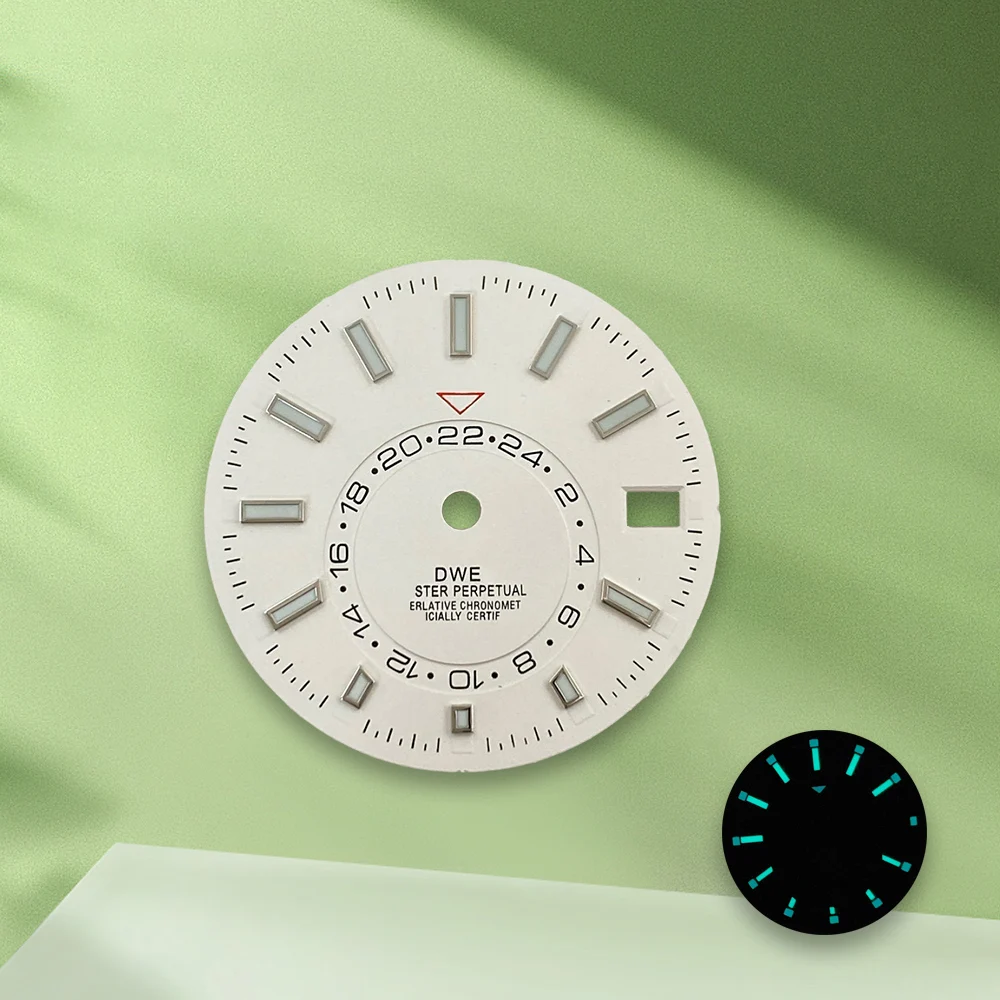 28.5mm S Logo Skywalker Dial white dial No Hands Suitable For NH35/NH36 Japan Movement  Watch Modification Accessories ﻿ ﻿