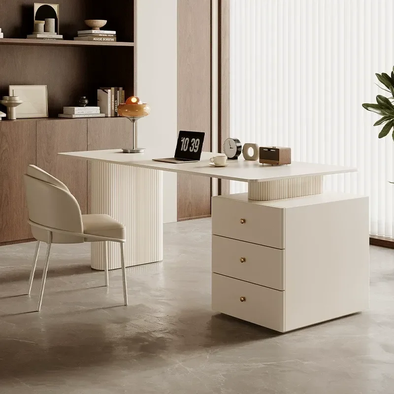 Modern Simple Rock Slab Desk for Student Home Bedroom Study Computer Table Small Apartment Light Luxury High End