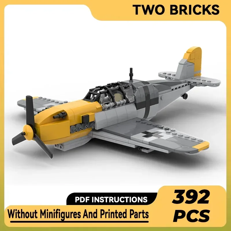 Moc Building Bricks Aircraft Model Messerschmitt Bf 109 F2 Technology Modular Blocks Gifts Toys For Children DIY Sets Assembly