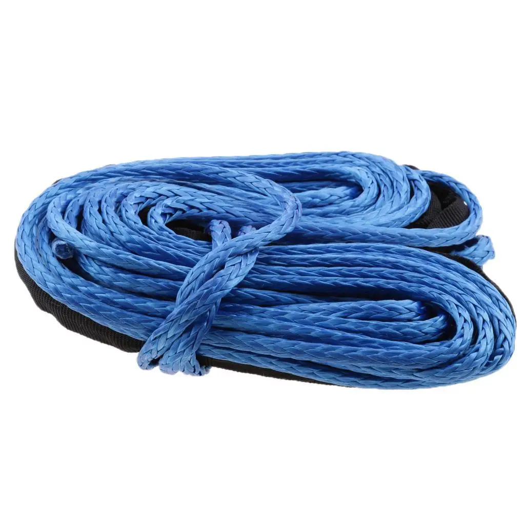 1 5  x 50  BLUE Synthetic Winch Line Cable Rope 4000 LBs for ATV UTV SUV