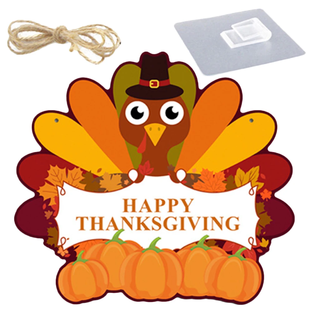 

Wooden Thanksgiving Door Sign Hanging Decor Fall Home naments Durable Wooden Sign Thanksgiving Party Decorations