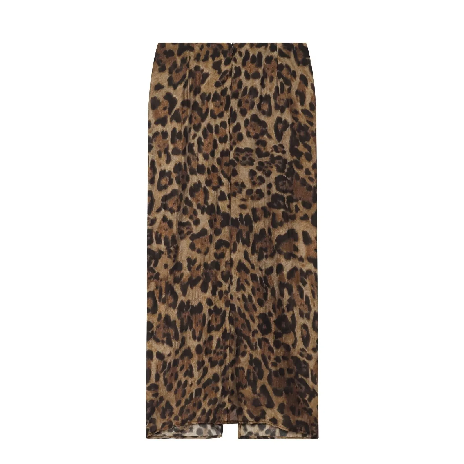 European and American style 2026 summer new product light and mature style high-waist temperament animal print wrap skirt