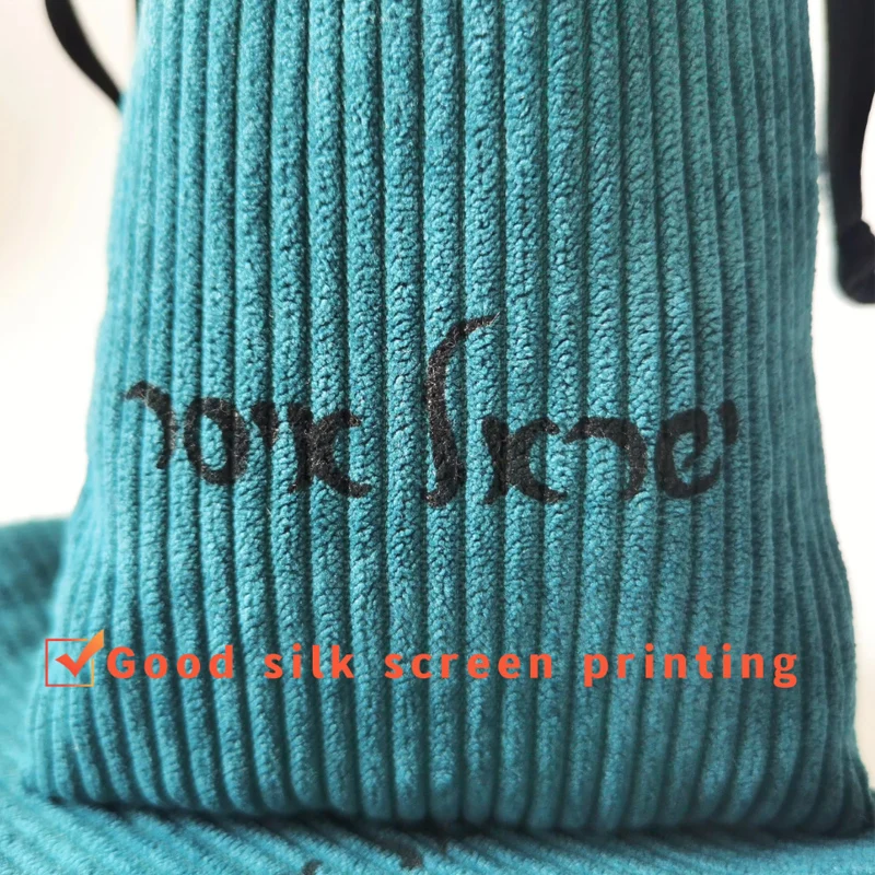 Corduroy Velvet Gift Drawstring Bags health Beauty Makeup Packaging Bag Custom Logo Ribbed Flannel Dust Sack Jewelry Pouch