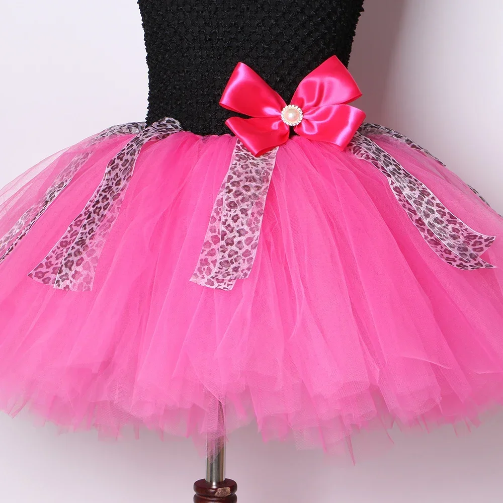 Lol Girls Tutu Dress Bow Leopard Cute Girl Birthday Party Tulle Princess Dress Kids Carnival Halloween Lol Dolls Cosplay Costume