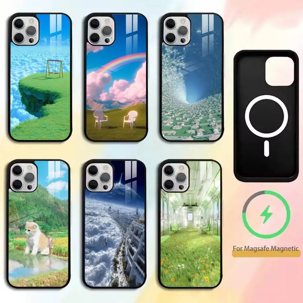 

Dreamcore Phone Case For iPhone17,16,15,14,13,12,11 Plus,Pro Magnetic For Magsafe Wireless Charging