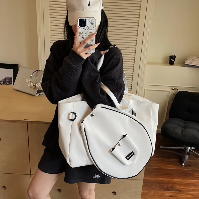 حقائب تنس وكرة الريشة ذات سعة كبيرة قابلة للفصل، وحقائب رياضية ولياقة بدنية جديدة للرجال والنساء، وحقائب يد بسيطة