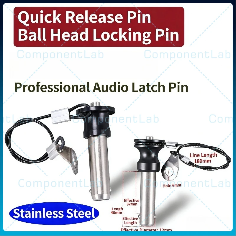 Linear audio latch steel ball quick release pin 8/10 stainless steel quick lock ball head locating pin fastening safety pin