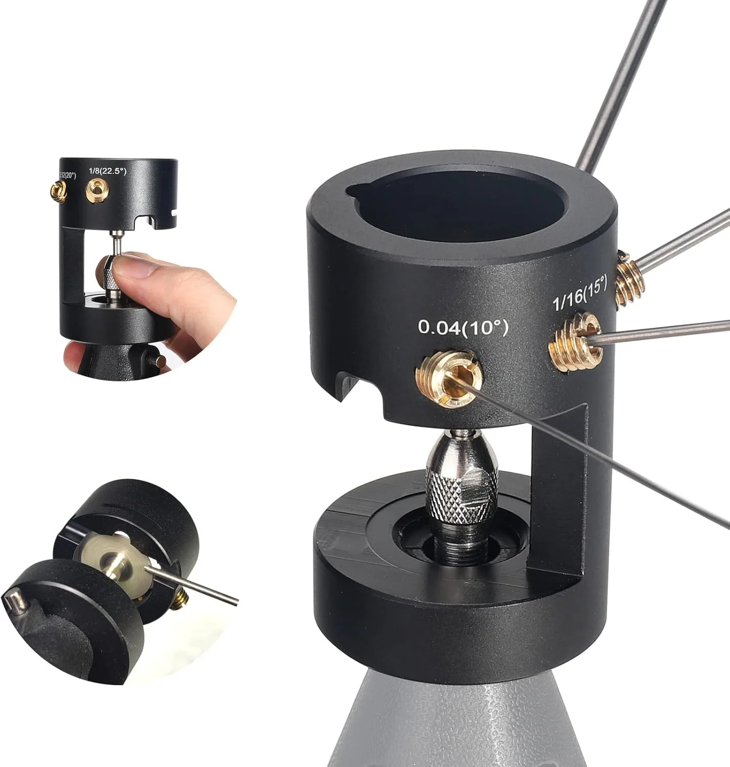 Electrode Sharpener Grinder Tool TIG Grinding Tool Electrode Grinder Rotary with Connecting Rods Cutoff Slot for Welding Aids