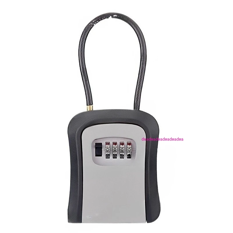 

combination lock key box, all-plastic steel wire rope, wall-mounted hanging type