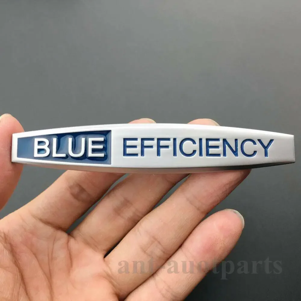 

2x BLUE EFFICIENCY Fender Badge Emblem Decal Sticker