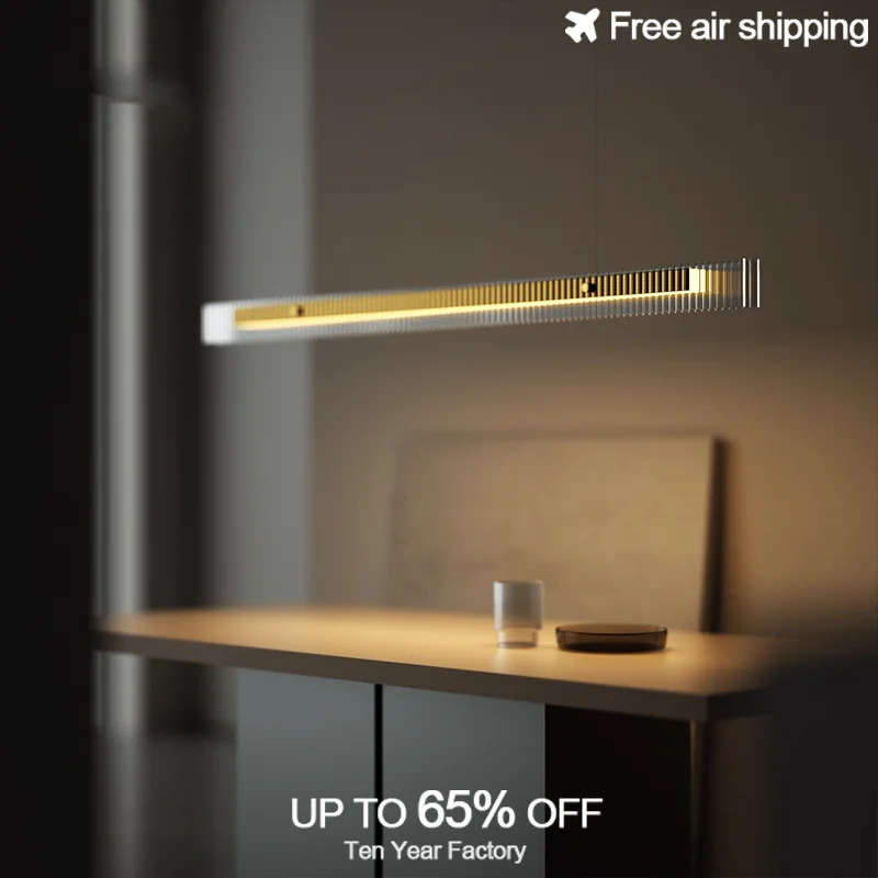 Gold Black Glass Pendant Light LED Modern American Style Chandelier for Dining Room Living Room Ceiling Hanging Decorative Light