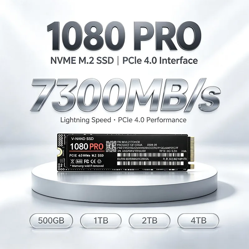 2026 7300MB/s Internal M.2 NVMe SSD 1080PRO PCIe Gen4.0 X4 TLC 3D NAND 500GB 1TB 2TB 4TB 2280 Gaming Drive For PS5 PC Laptop