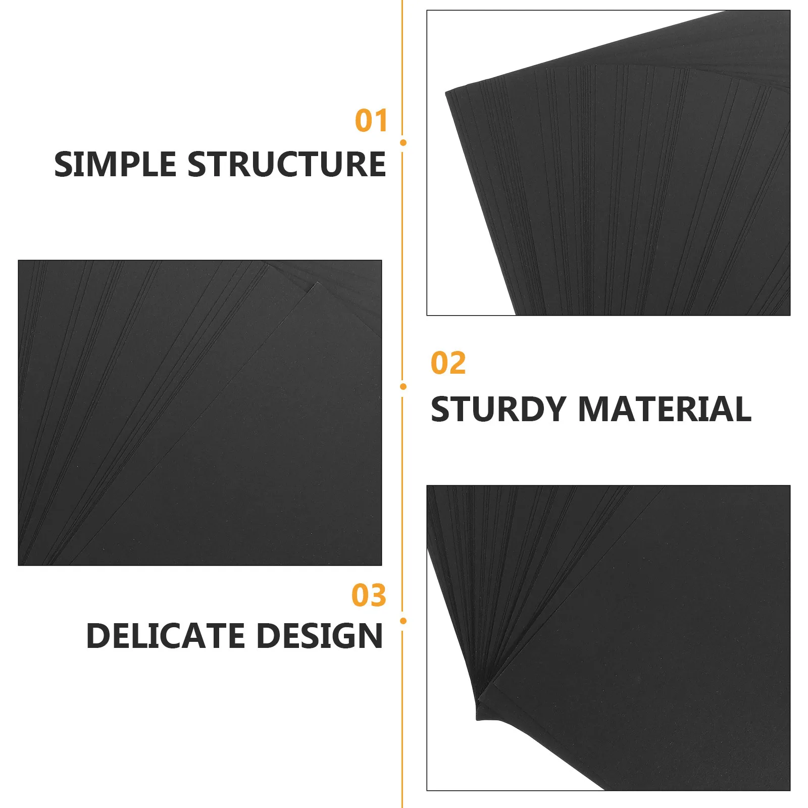50 folhas de papel cartolina preto a4, desenho grosso, papel para artesanato, arte, cartão preto a4, cartões de papelão