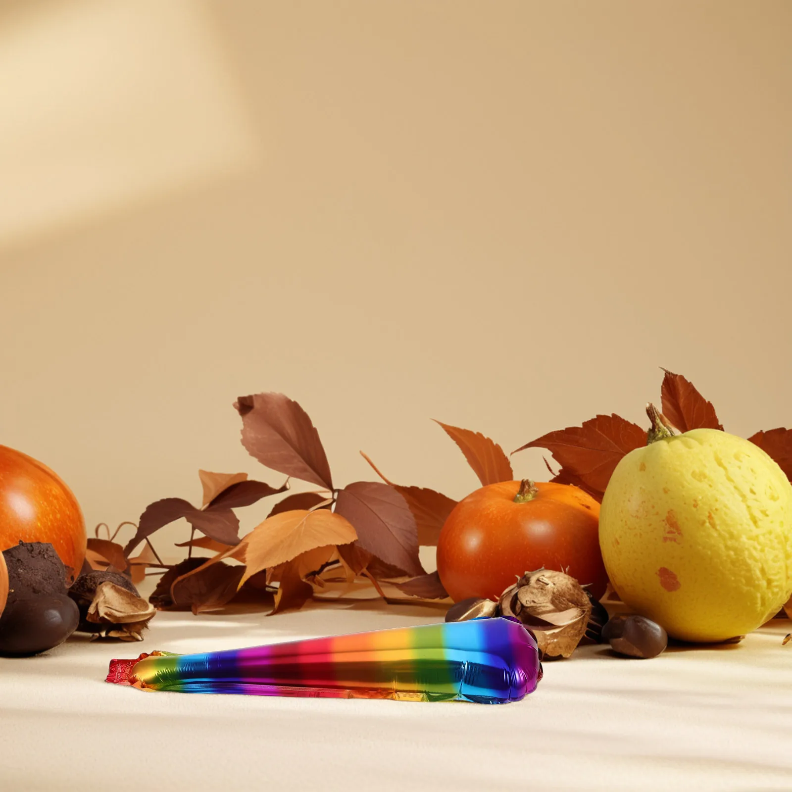 10 pcs Rainbow Balloon Sticks 14 Inch Inflatable Cheering Wand For Party Sports Events Parade Pride Spirit