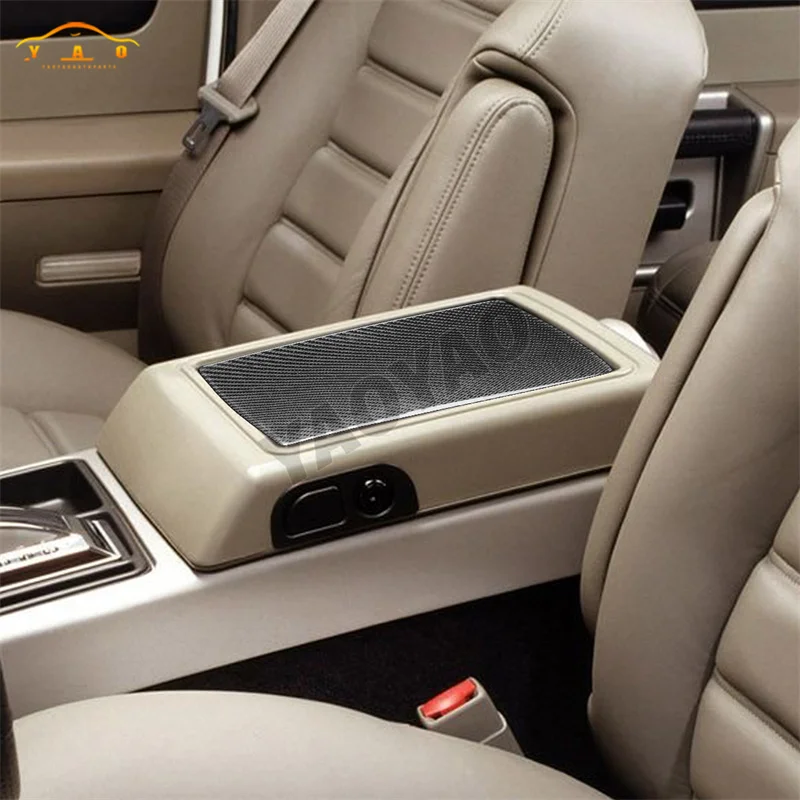 ألياف الكربون ل هامر H2 2003-2007 وحدة التحكم المركزية قفاز مقصورة غطاء لوحة غطاء الكسوة ديكور السيارة الداخلي