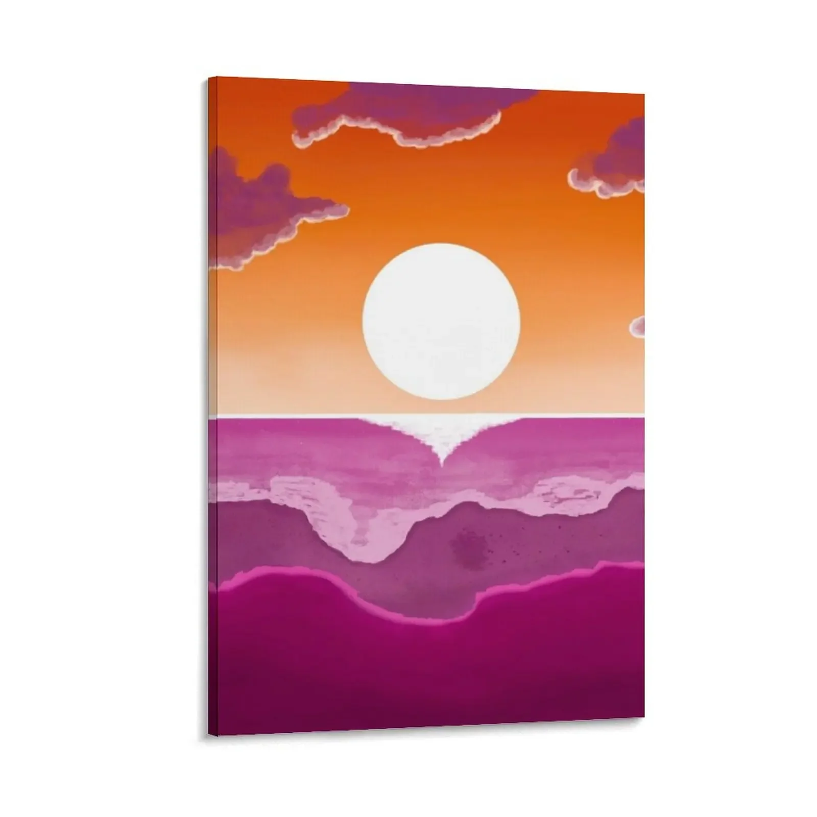 

subtle stealth lesbian sunset flag - subtle lgbt flag design Canvas Painting poster anime ornaments for home decor