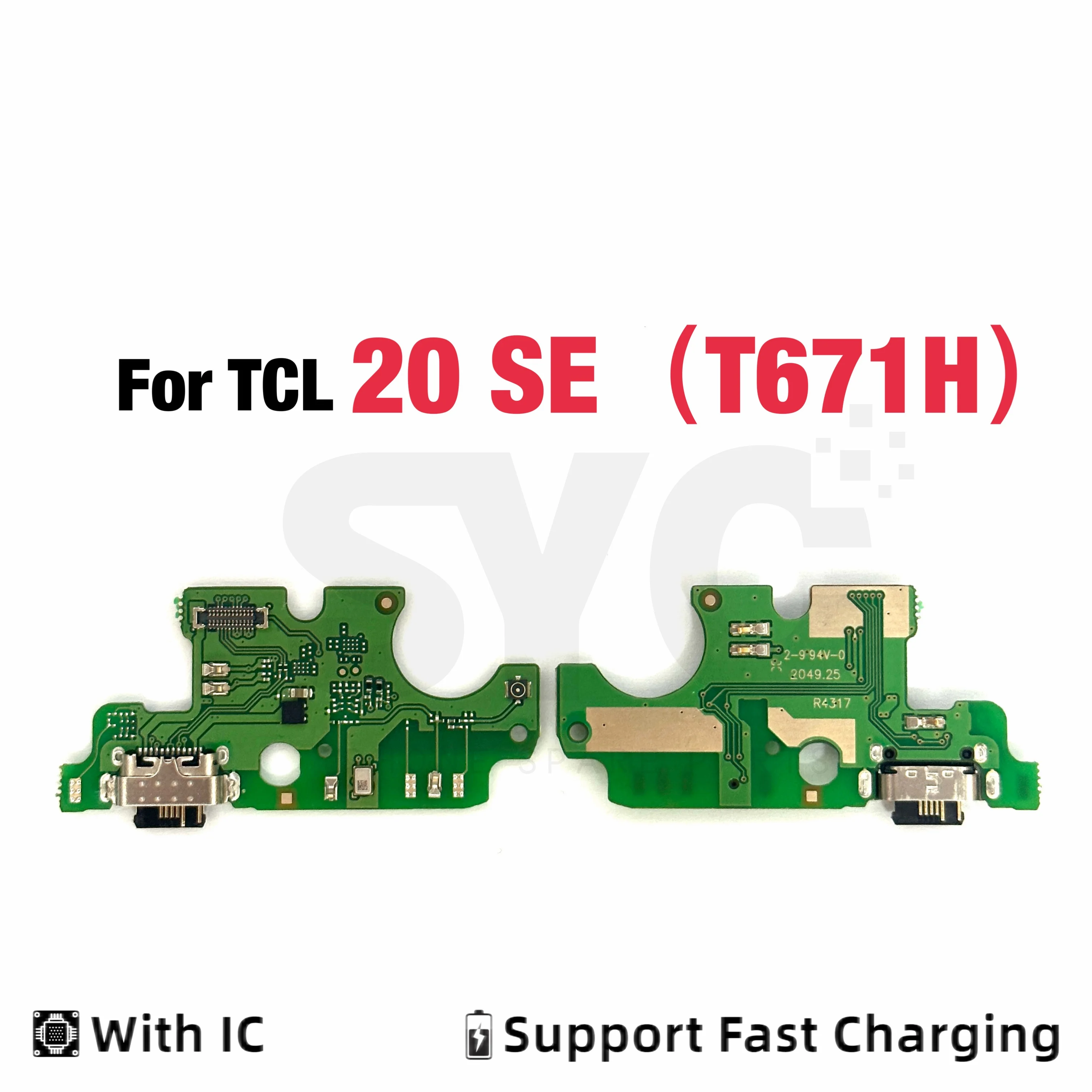 TCL 20 30 40 SE T610K T671H 6165H USB pengisi daya Dok konektor papan Port kabel Flex mendukung pengisian cepat