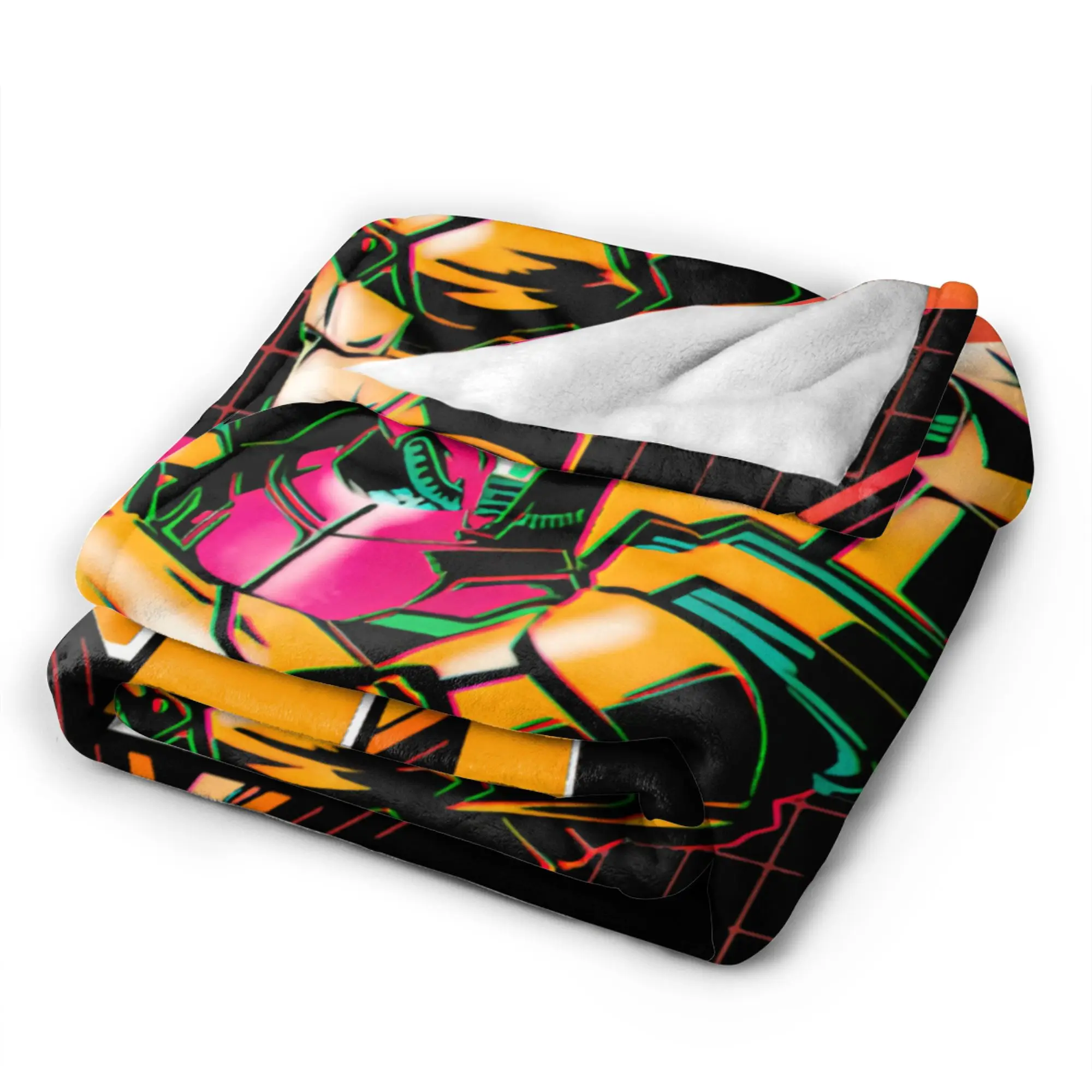 Metroids Hero Game Samus Blanket Girl  Flannel Throw Blanket For Couch Bed Warm Soft Custom Quality Bedspread Gift