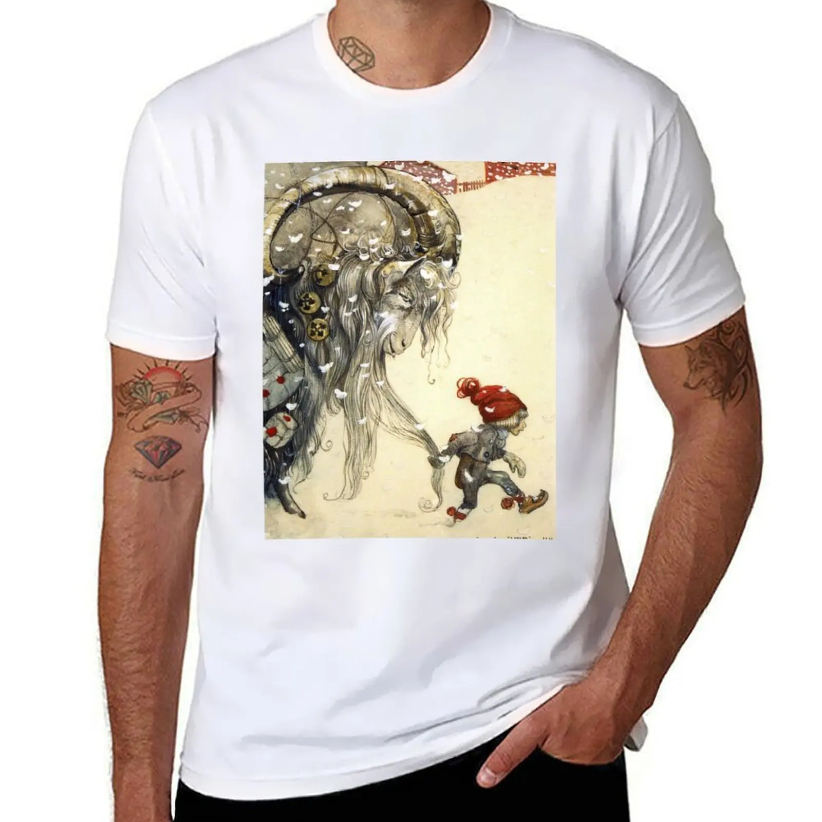 

Yule Goat - John Bauer Christmas T-Shirt t shirt man designer t shirts for man graphic vintage T-Shirt