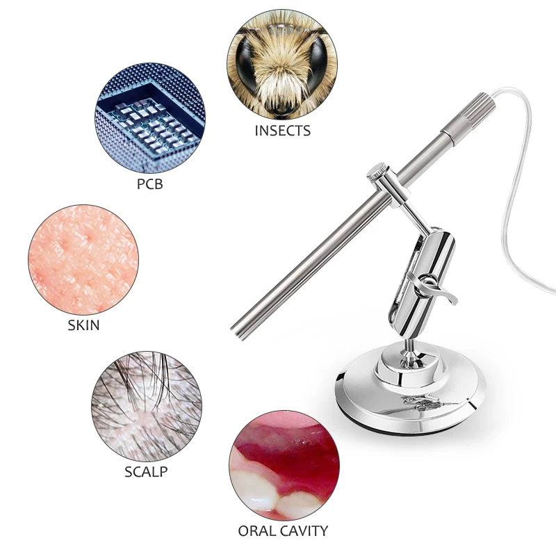 8MM   0-200X Continous Focal  3in1 USB Digital Microscope CMOS Borescope Handheld Endoscope Inspection Otoscope For Android PC