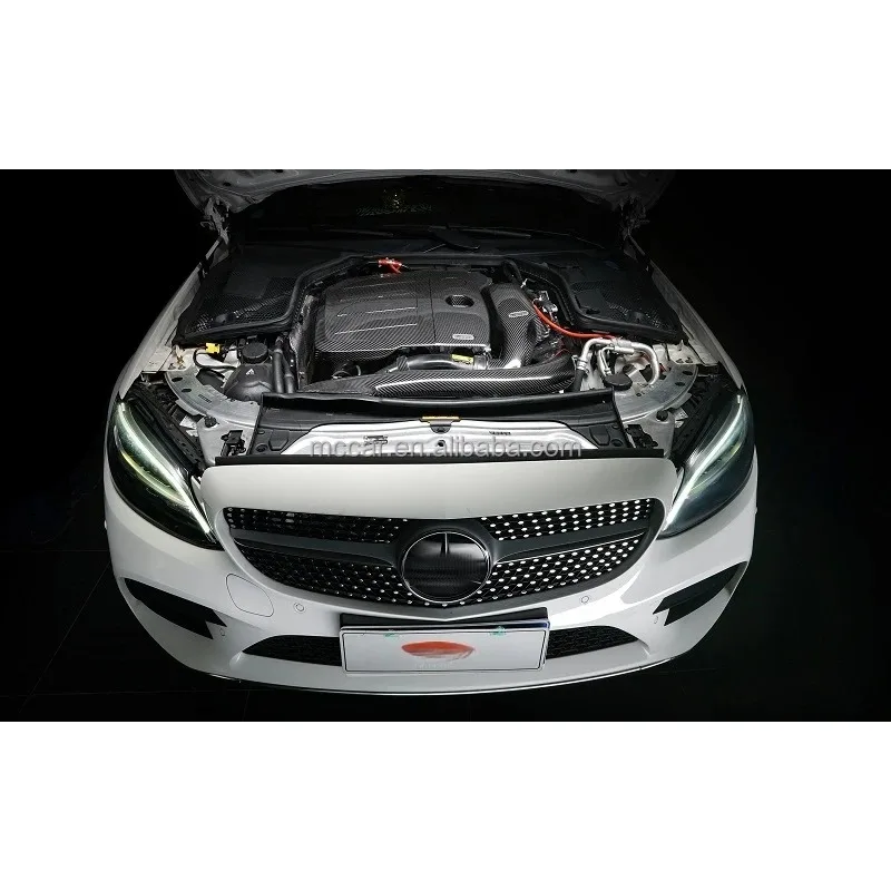 메르세데스-벤츠 M264 1.5/2.0T 2019+ 엔진 커버용 정밀 제작 자동차 액세서리 드라이 카본 파이버 엔진 후드