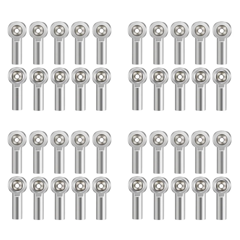 

【Last-Chance!】40Pcs M4 Metal Tie Push Link Rod End Joint Ball Head Holderfor 1/10 RC Truck Buggy Crawler Car
