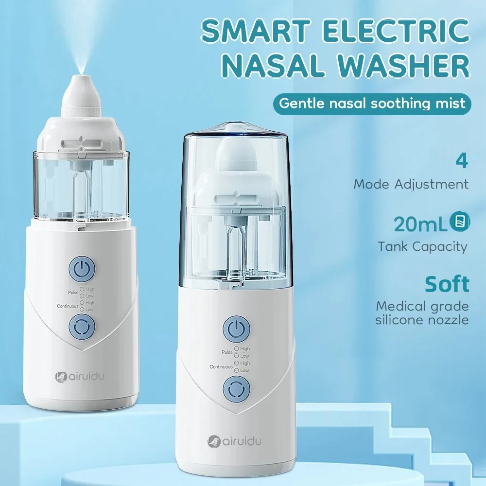 

2-in-1 Baby Nose Cleaner＆Electric Nasal Irrigator 4 Modes Low Noise TYPE-C Charging For Allergic Rhinitis Adults Children