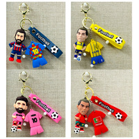 Barcelona Messi Riyadh Ronaldo doll keychain pendant, Neymar Haaland football jersey keychain star gift
