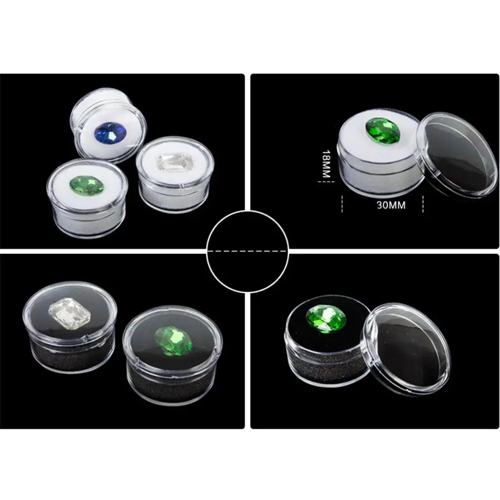 

Gemstone Display Box with Foam Insert Jewelry Organizer Tray for Loose Stones Beads Collection Storage