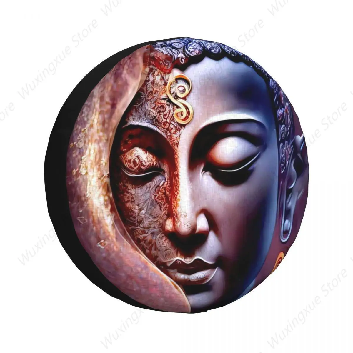 Buddha Art Drawing Tire Cover Wheel Protectors Weatherproof Universal for Jeep Trailer RV SUV Truck Camper Travel Trailer