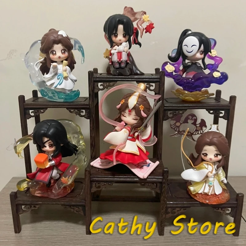 

Genuine Heaven Official'S Blessing Danqing Fenghua Series Blind Box Mystery Box Tian Guan Ci Fu Figure Desktop Decor Collect Toy