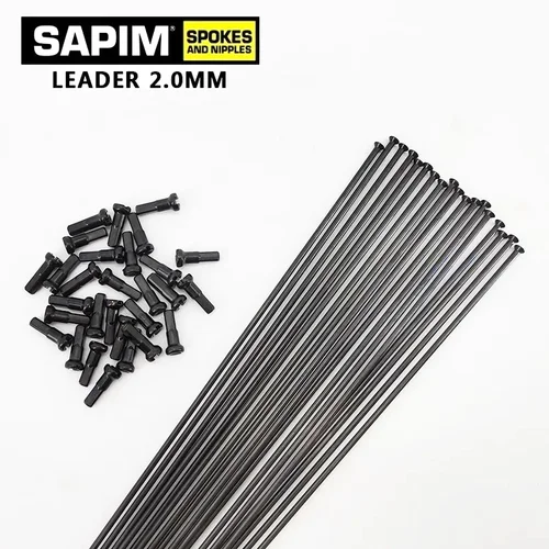 SAPIM-Radios de bicicleta redondos en forma de J, cabeza de tracción curva/recta de 2,0-100mm, Choice libre, viene con tapa de cobre negro