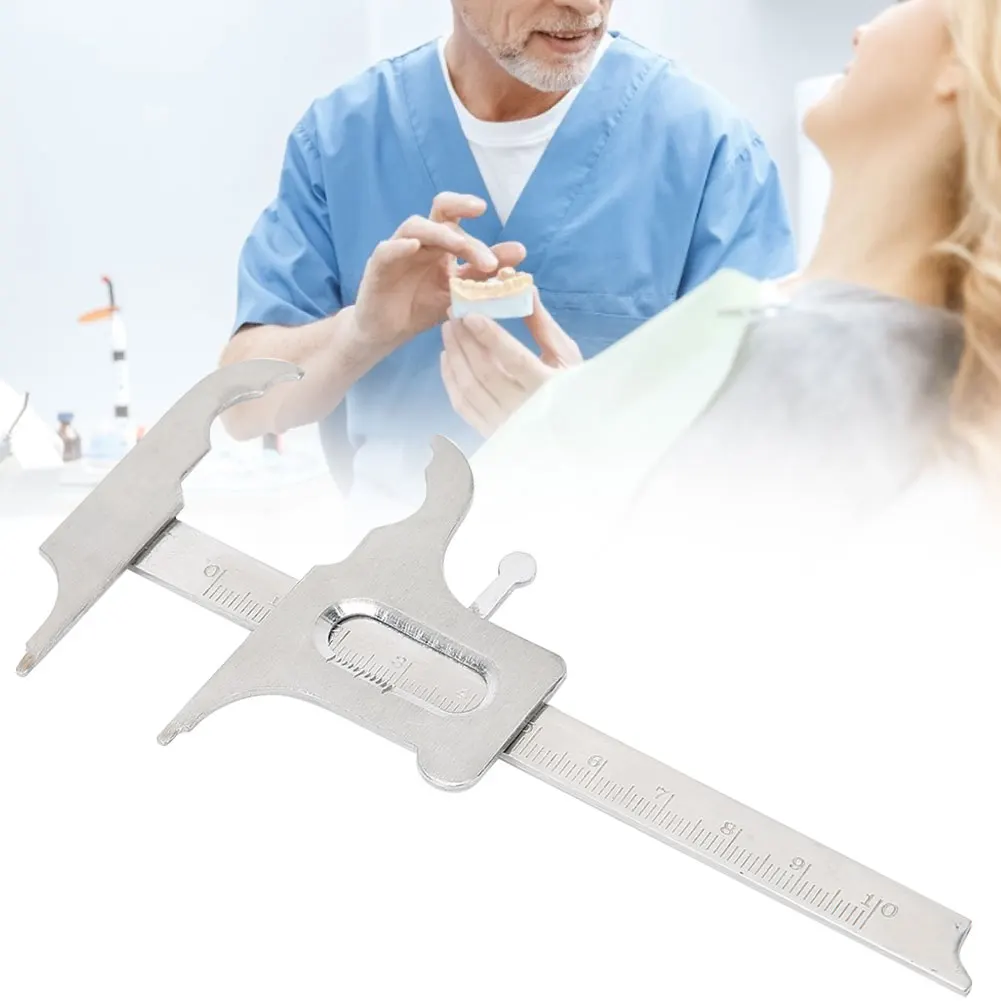 1Pcs Dental Stainless Steel Vernier Calipers Orthodontic Ruler Dental Accessories Dental ToolsDental Lab Tool Vernier Micromete