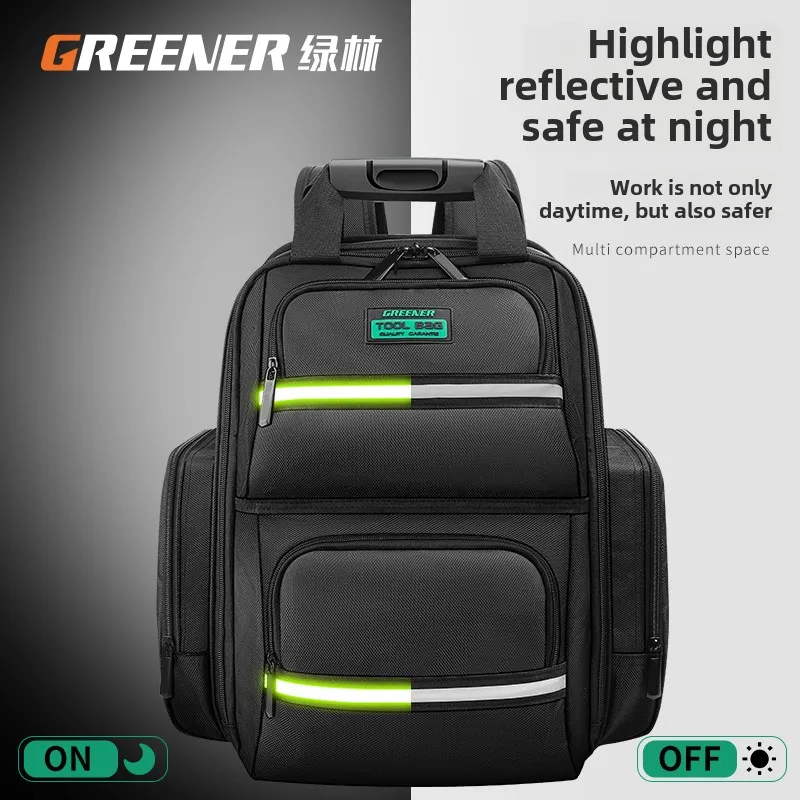 Heavy Duty Tool Bag Backpack for Electricians with Large Capacity and Multi-Functionality