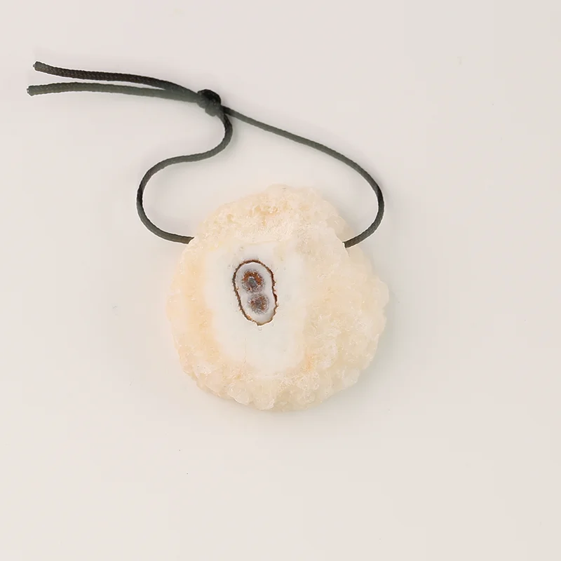 B&F Handmade White Agate Pendants, Genuine Natural stones beads, Unique Stones for jewelry & DIY Earring Beads