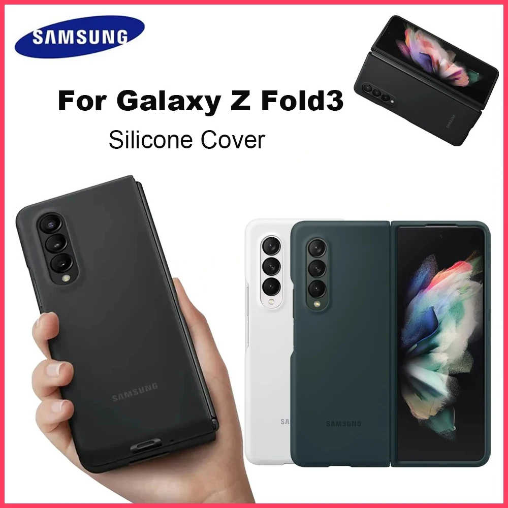 Original For Samsung Galaxy Z Fold 3 Case Silicone Cases Protective Fold3 5G Cover EF-PF926