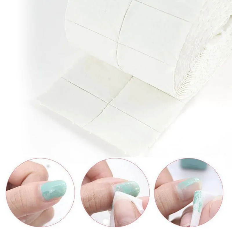 300 قطعة مسمار مسح وسادات قطنية مسمار مانيكير نقع مسمار الفن تنظيف مانيكير أداة مزيل طلاء الأظافر الأنظف ورقة لفة صغيرة