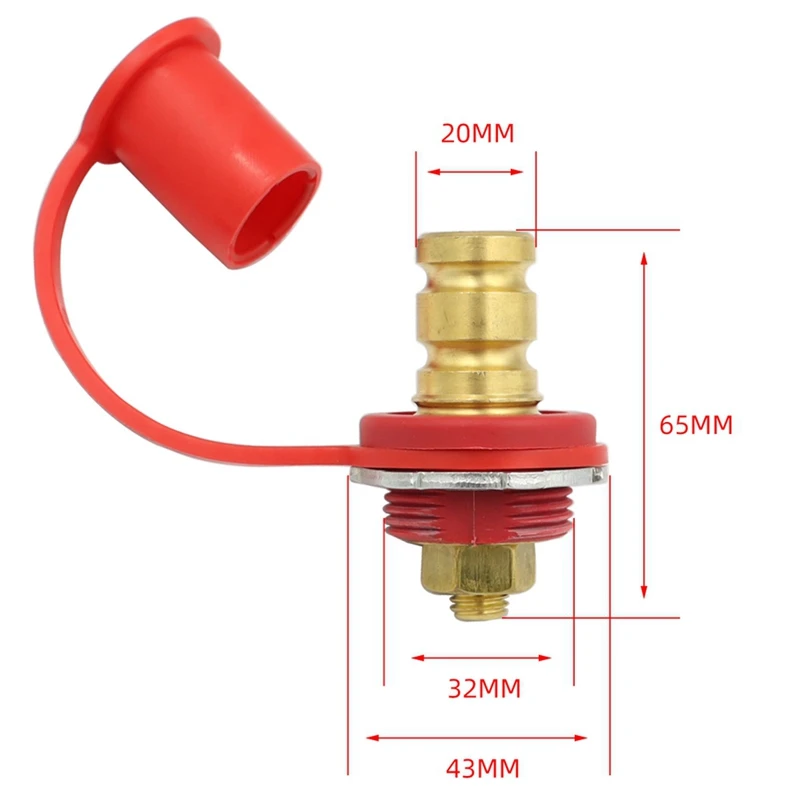 CP-4057 Remote Battery Jumper Post Terminal M10 Remote Battery Terminals 250A For UTV ATV Trucks Car RV Boat Yacht