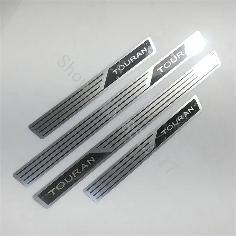 For VW/Volkswagen Touran 2004 2005 2006~2023 car Accessories Door sill scuff plates thresholds protector Stickers Welcome Pedal