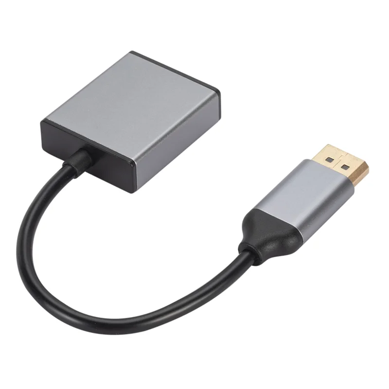 Qy-Displayport To VGA Adapter, Display Port To VGA Converter Male To Female Aluminium HD, For Computer, Monitor,TV,Projecto