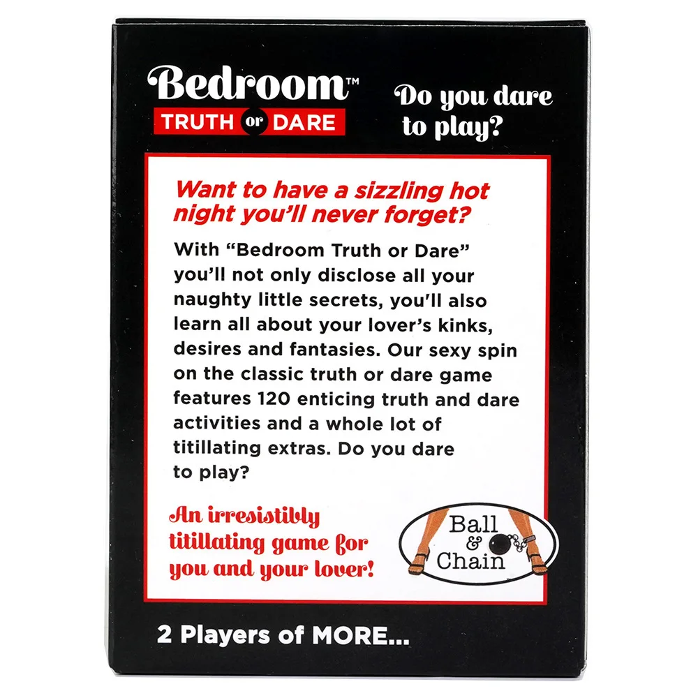 60pcs Cards Bedroom Truth Or Dare Card Game Hot Games for Lovers Playing  with 120 Truth and Dare Activities Couple Card Game