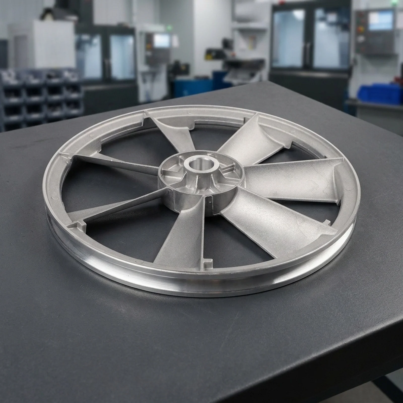 Belt Machine Head Pulley for Air Compressor Use Made from Lightweight Aluminum Alloy 300mm OD Single Groove for A Type V Belts