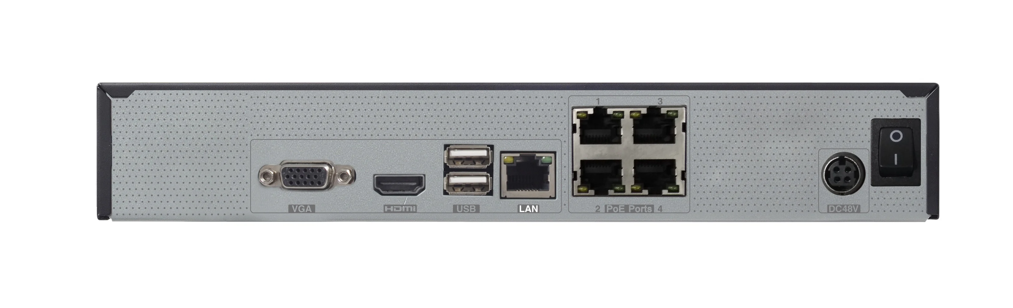 New H.265 4CH 4K  POE NVR  Multi-user Online Simultaneously 4K Output, 4Ch Playback, Superlive Plus Mobile App