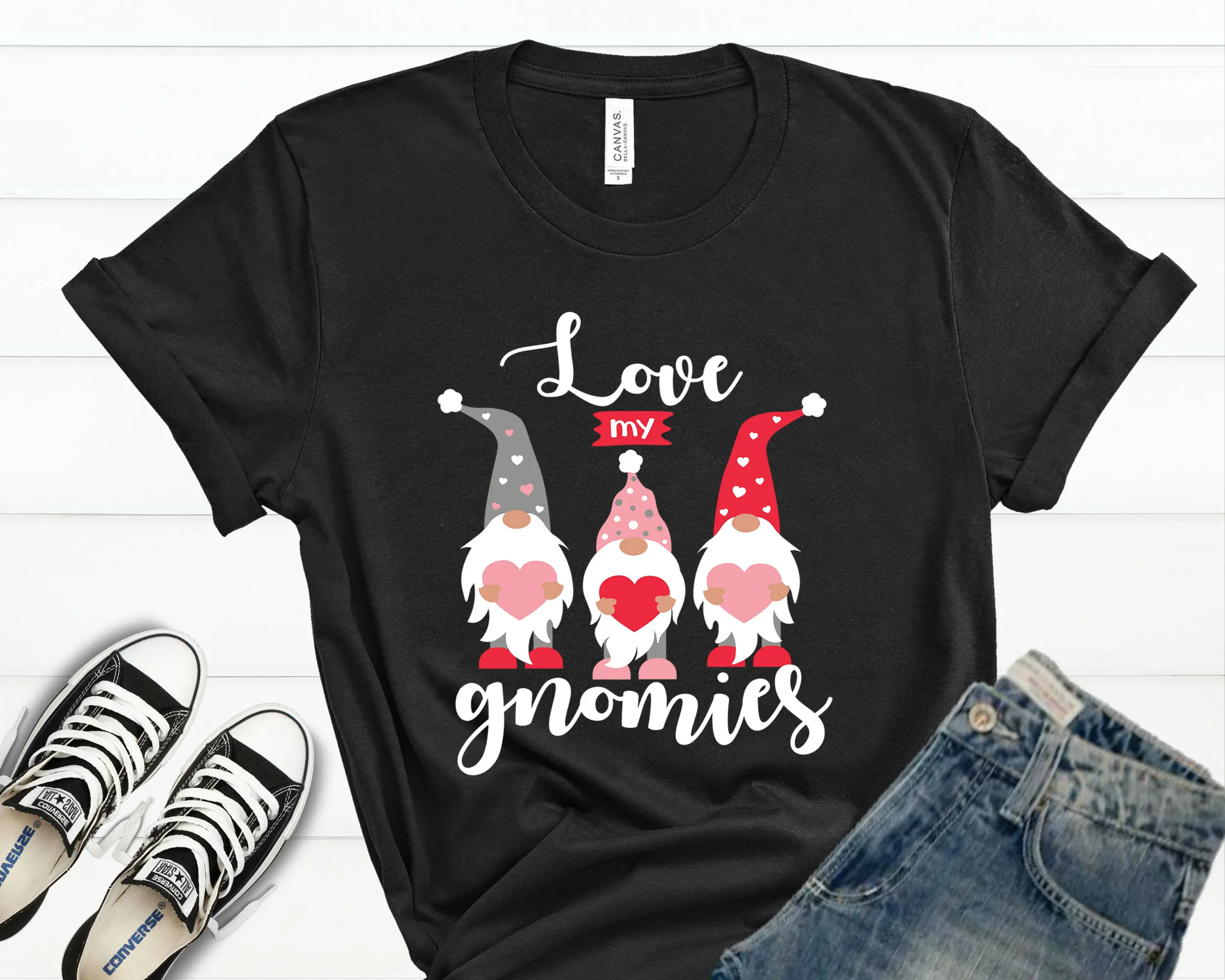 Love My Gnomies T Shirt Valentine Gnomes Valentines Day For Couple Cute