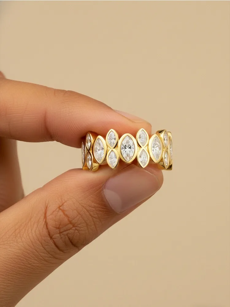 925 Sterling Silver Advanced Fashion Exquisite Oval Zircon Ring For Women Engagement Wedding Luxury High Quality Fine Jewelry