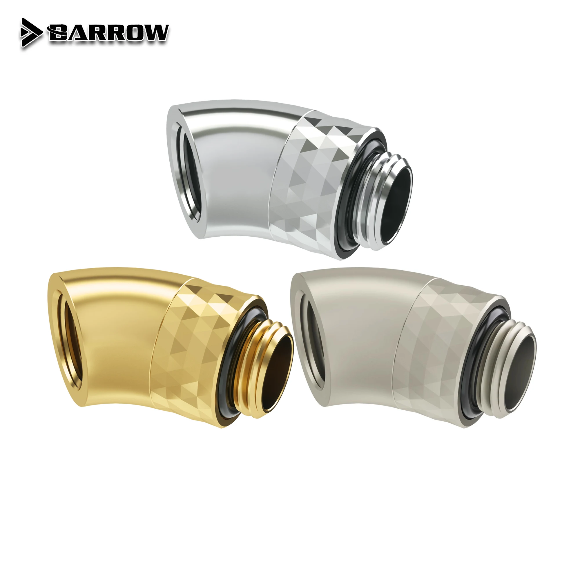 Barrow 45 Degree Fitting G1/4'' Brass 360Degree Rotary Accessories of Adaptors For Water-cooling System