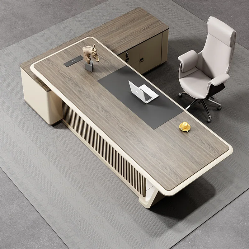 

Desk boss table high-end light luxury simple modern large desk office furniture