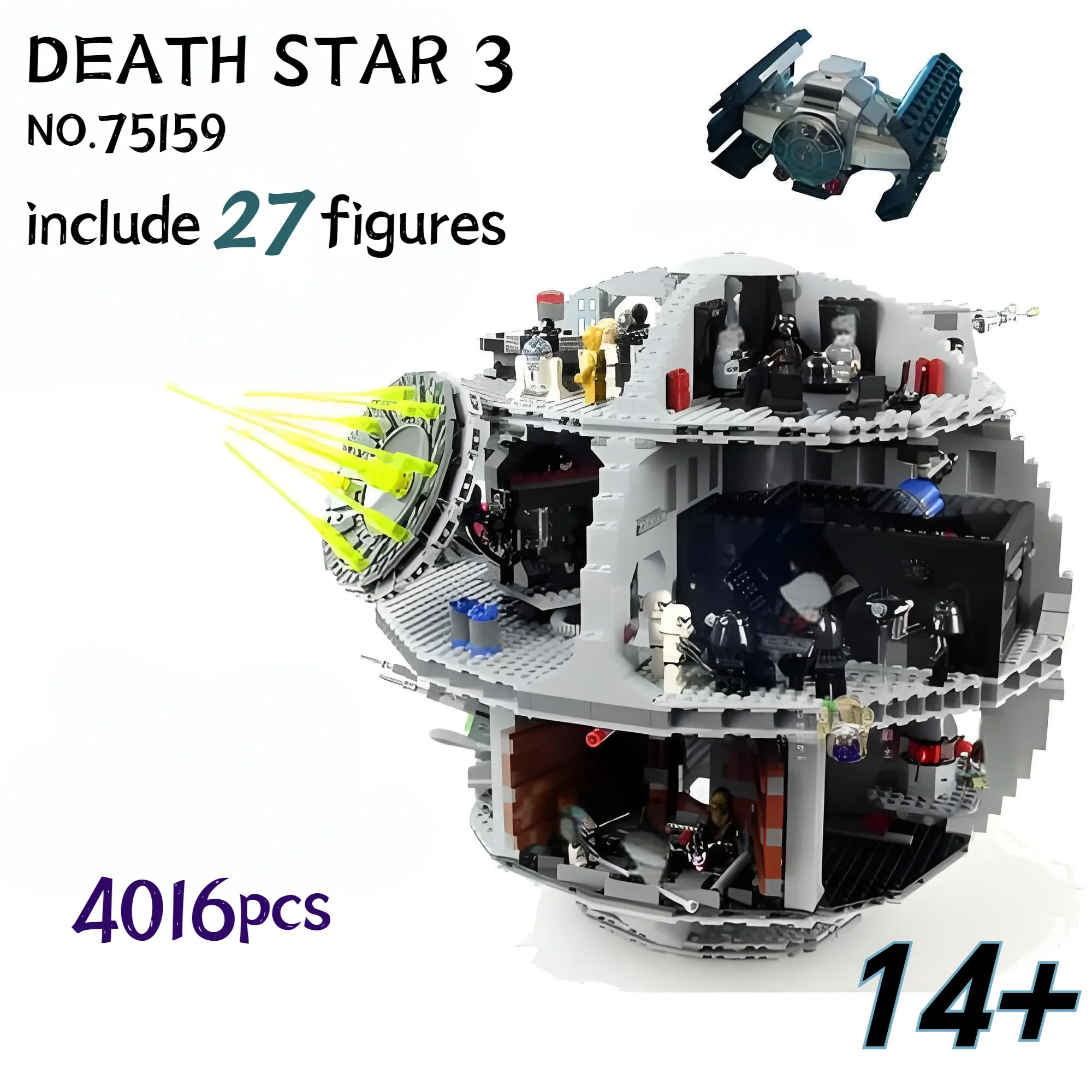 4016 Teile Moc Todesstern Bausteine 75159 Modellbausatz Weltraum-Krieg Film UCS Modell Montage-Spielzeug Heimdekoration Weihnachtsgeschenke
